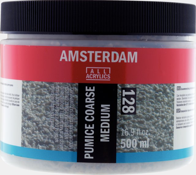Amsterdam Pumice Coarse Medium 128 500 ML ( Süngertaşı Kalın Grenli ) — Amsterdam