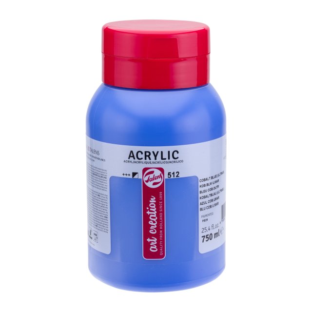 Art Creation Akrilik 750 ML Cobalt Blue Ultramarine Yeni Başlayanlar İçin Boya Seti — Art Creation