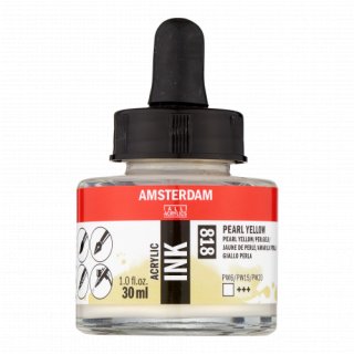 Amsterdam Akrilik Mürekkep 30 ml Pearl Yellow (818) — Amsterdam