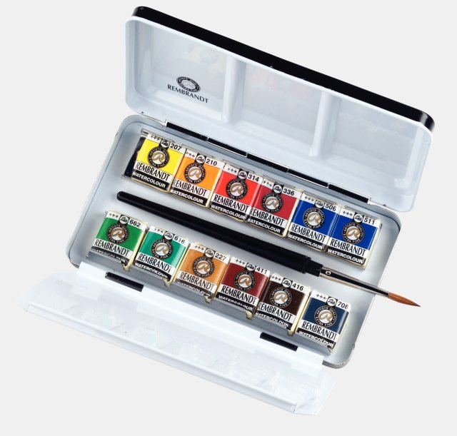Rembrandt 12 Renk Tablet Sulu Boya Seti - Metal Kutu (Urban Cityscape) — Rembrandt (görsel 2)