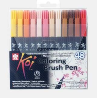 Sakura Koi Colour Fırça Uçlu Kalem 48'li Set — Sakura