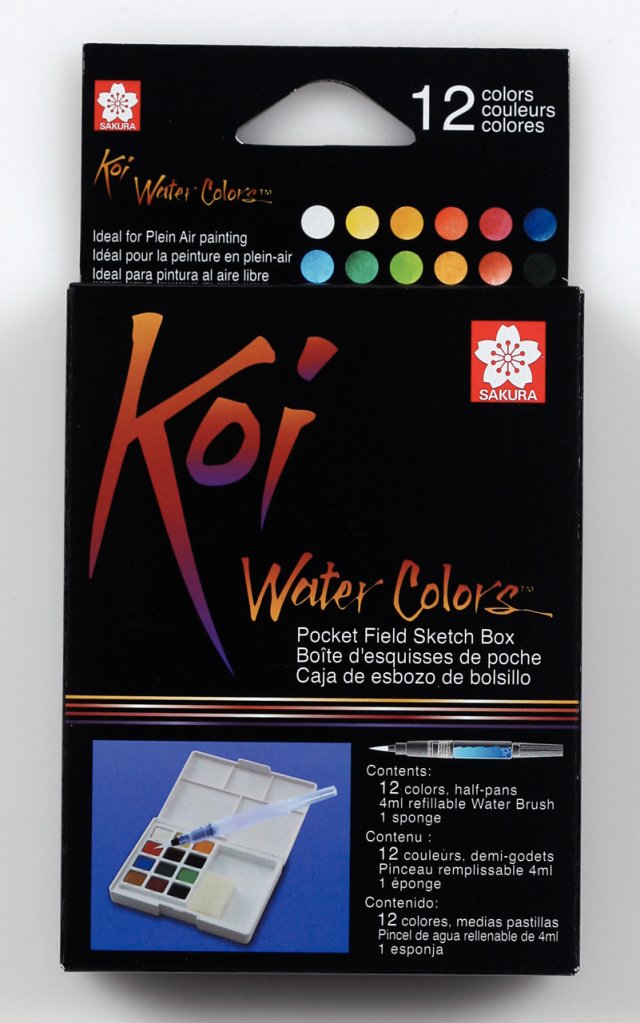 Sakura Koi Suluboya Seti 12'li (1 Adet Su Hazneli Fırça Hediyeli) — Sakura