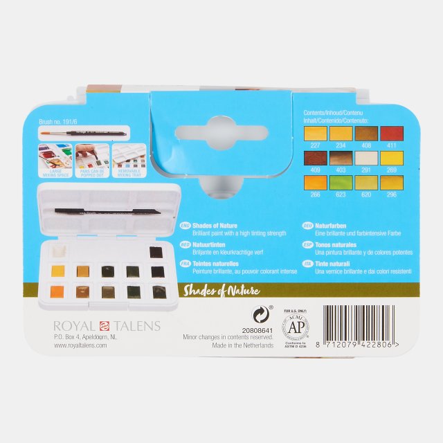 Van Gogh Suluboya Tablet 12'li Shades Of Nature ( Plastik Kutu ) — Van Gogh