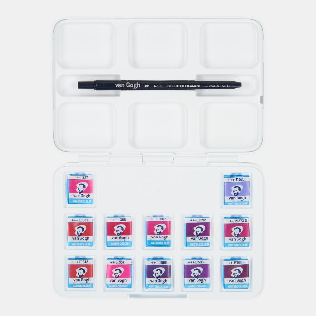 Van Gogh Suluboya Tablet 12'li Pinks + Violets (Plastik Kutu) — Van Gogh (görsel 2)