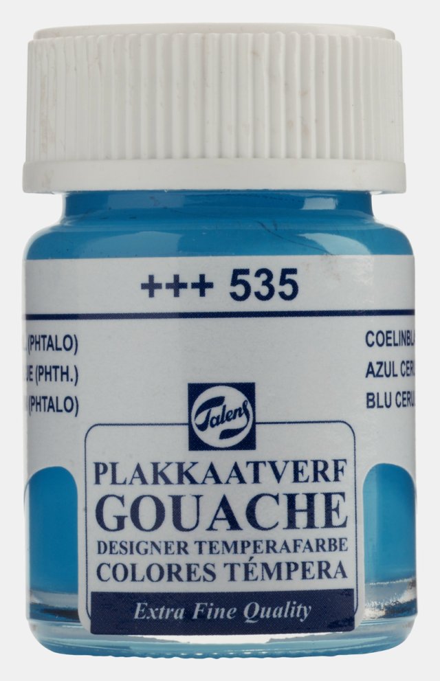 Talens Gouache Jar 16ml Cerulean Blue Phthalo — Talens