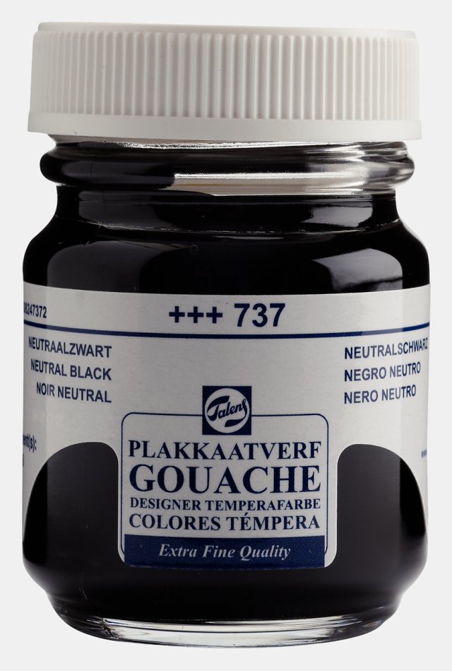 Talens Gouache Jar 50 ML Neutral Black — Talens